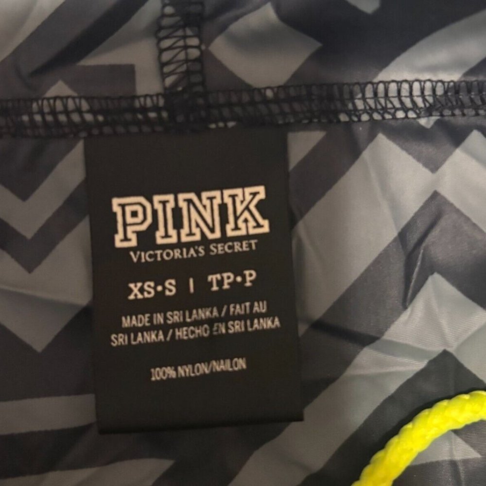 Victorias Secret PINK Anorak Jacket Aztec Hoodie Drawstring Dog Half Zip Size XS - Picture 2 of 4